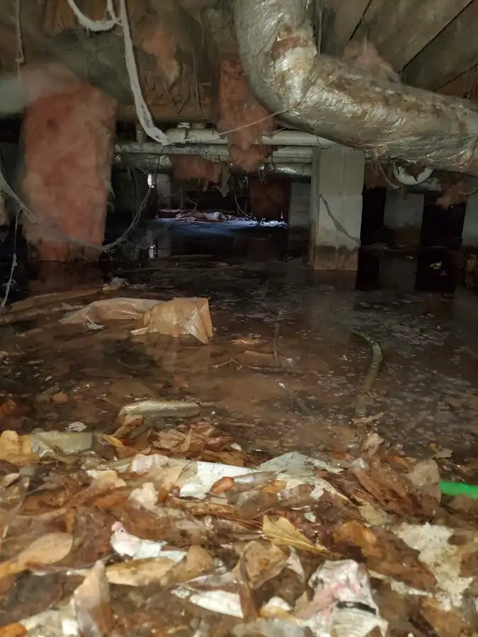 Crawl space flood assessment for Commercial Water Damage Restoration in New Cumberland