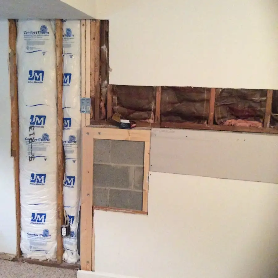 Wall insulation replacement during Contents Cleaning & Restoration in New Cumberland
